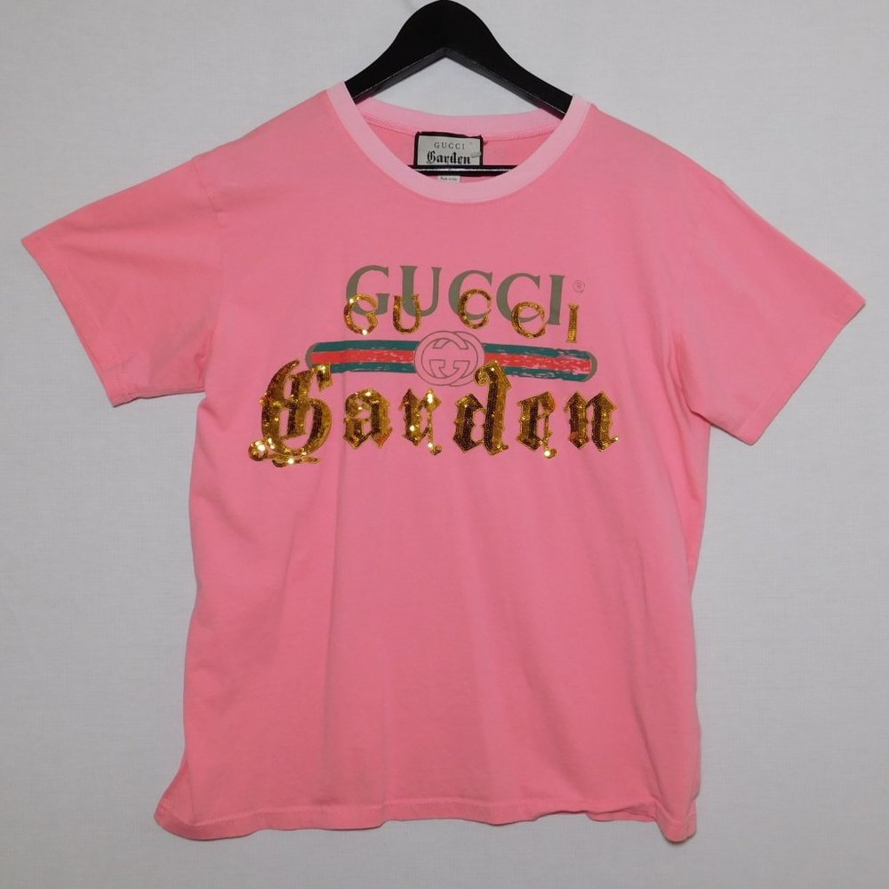 Gucci Garden Limited Edition Made in Italy Pink T Shirt Size 38